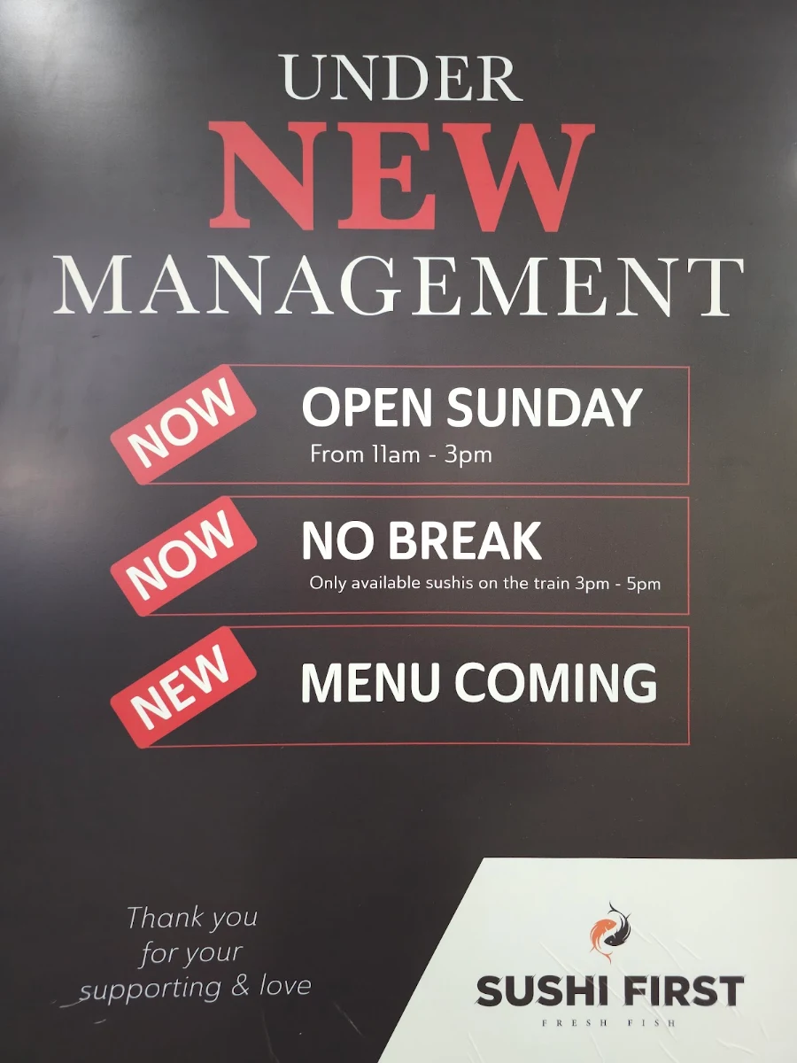 Menu, SUSHI FIRST