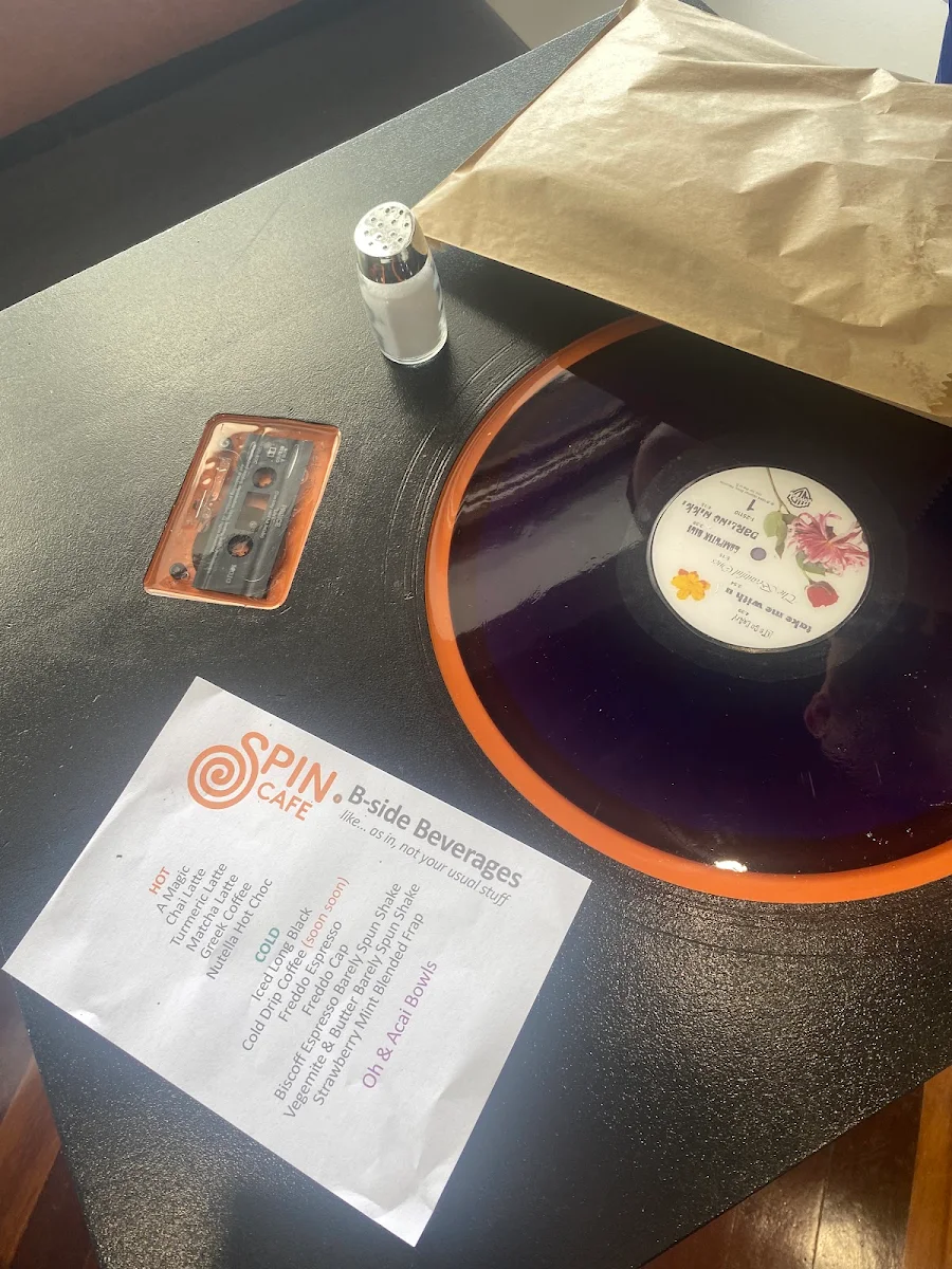 Menu, Spin Cafe