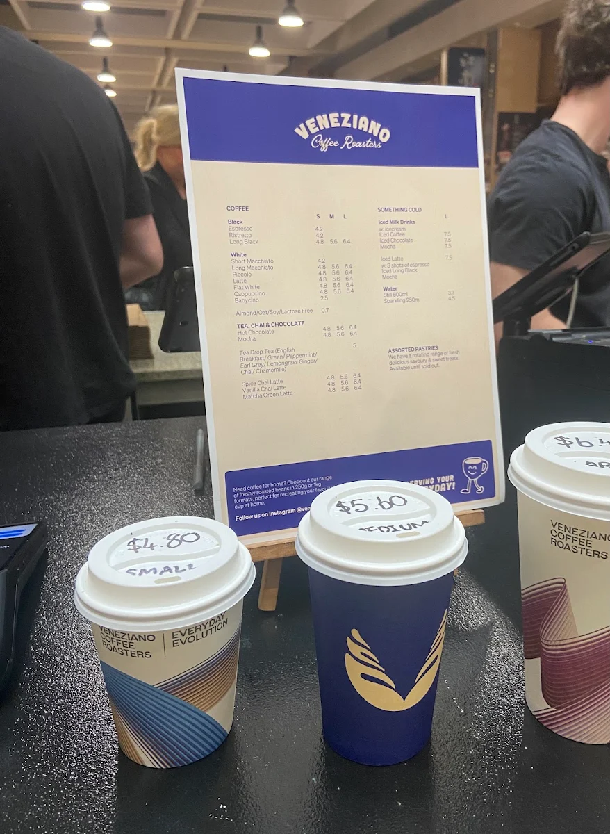 Menu, Veneziano Coffee Doncaster