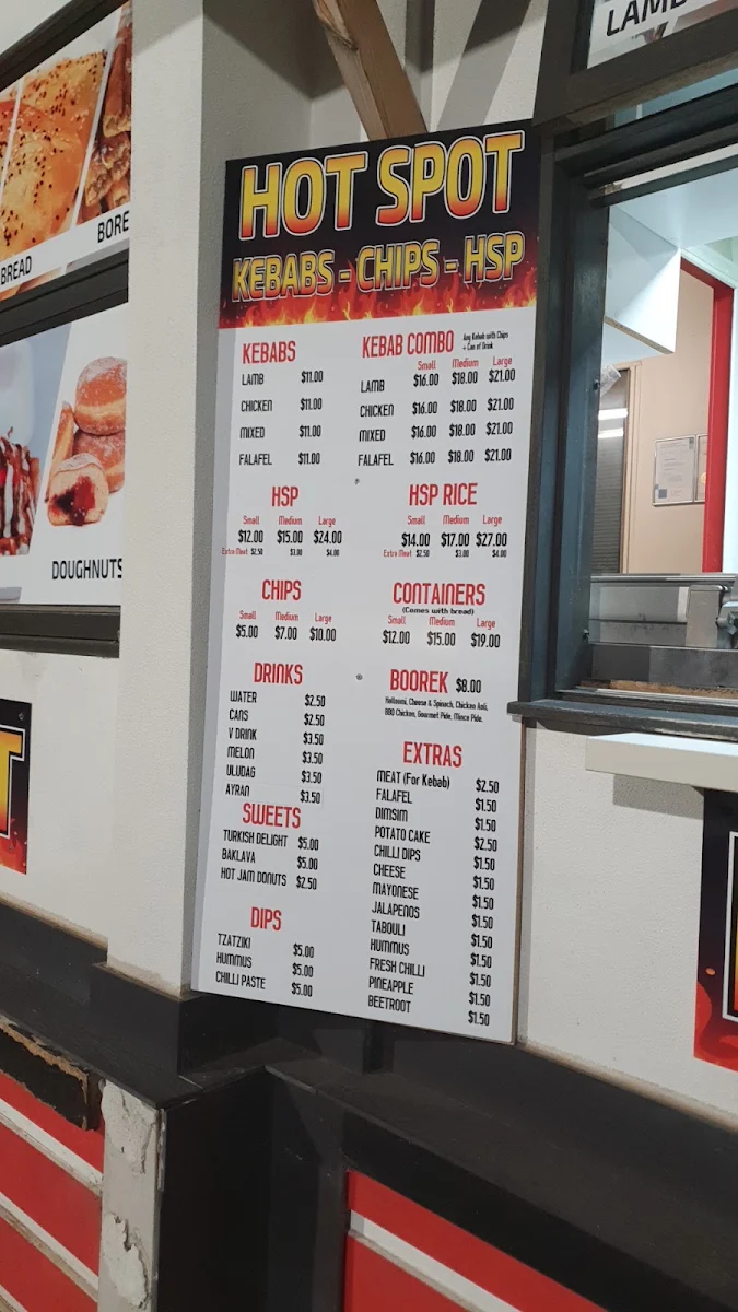Menu, Hot Spot Kebabs