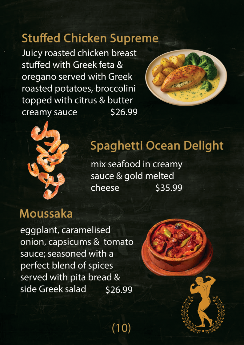 Menu, Alexander Mediterranean Restaurant