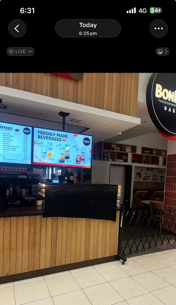 Menu, Bonbons Bakery Brimbank