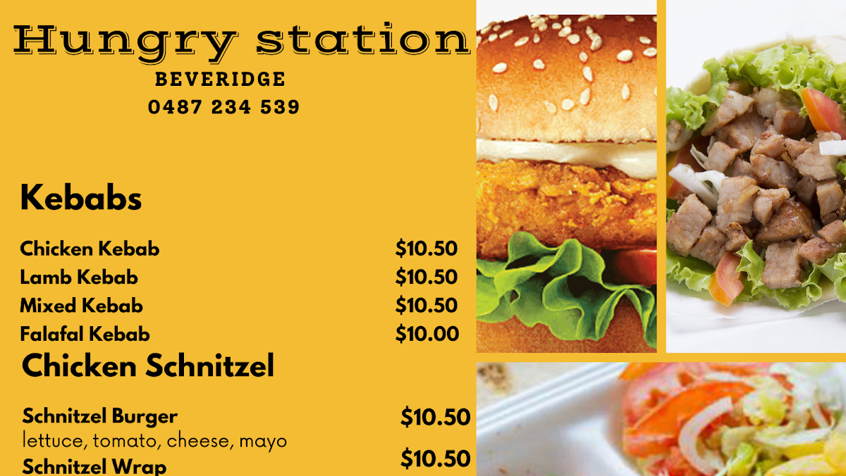 Menu, Beveridge - Hungry station