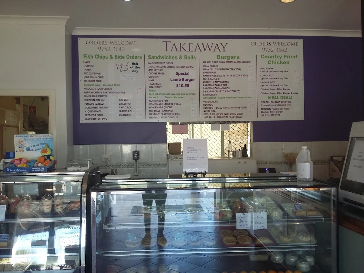 Menu, Geographe Bakehouse and Takeaway