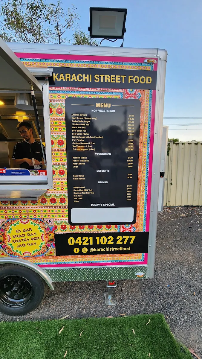 Menu, Karachi Street Food Werribee
