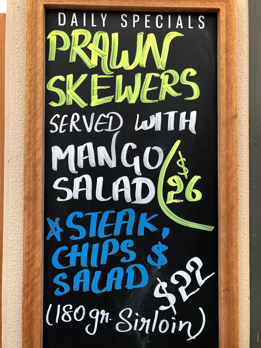 Menu, Flinderz Cafe & Restaurant