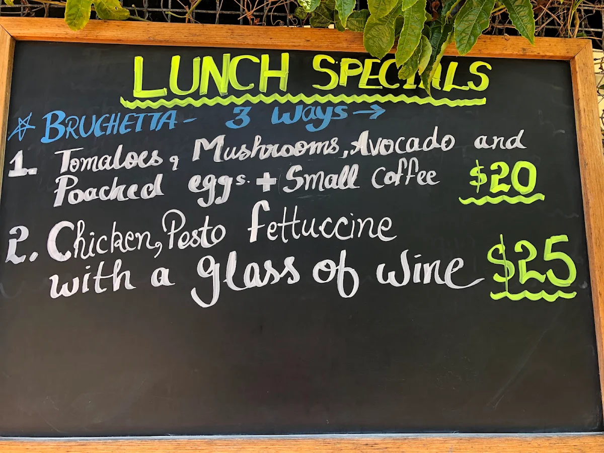 Menu, Flinderz Cafe & Restaurant