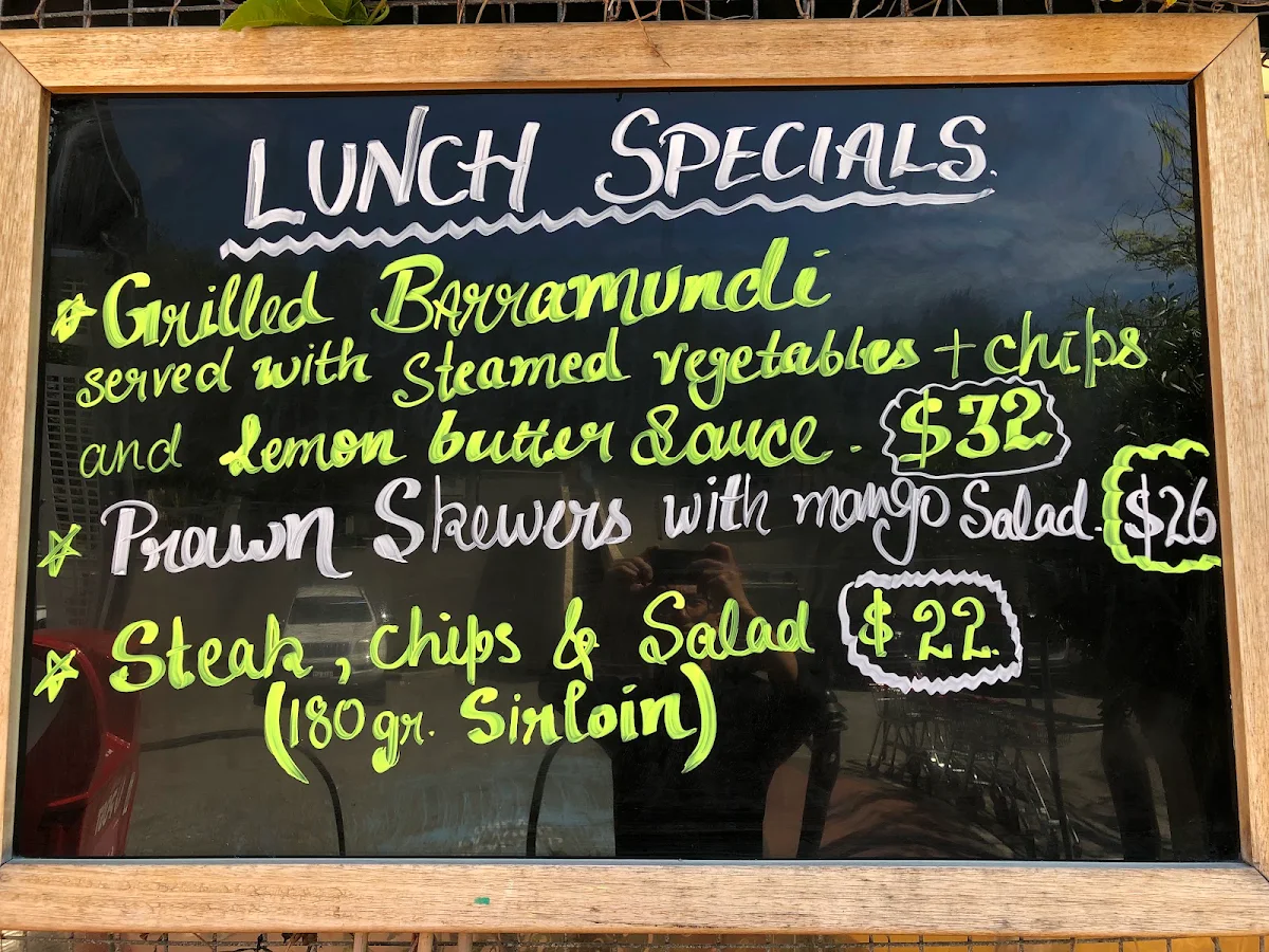 Menu, Flinderz Cafe & Restaurant