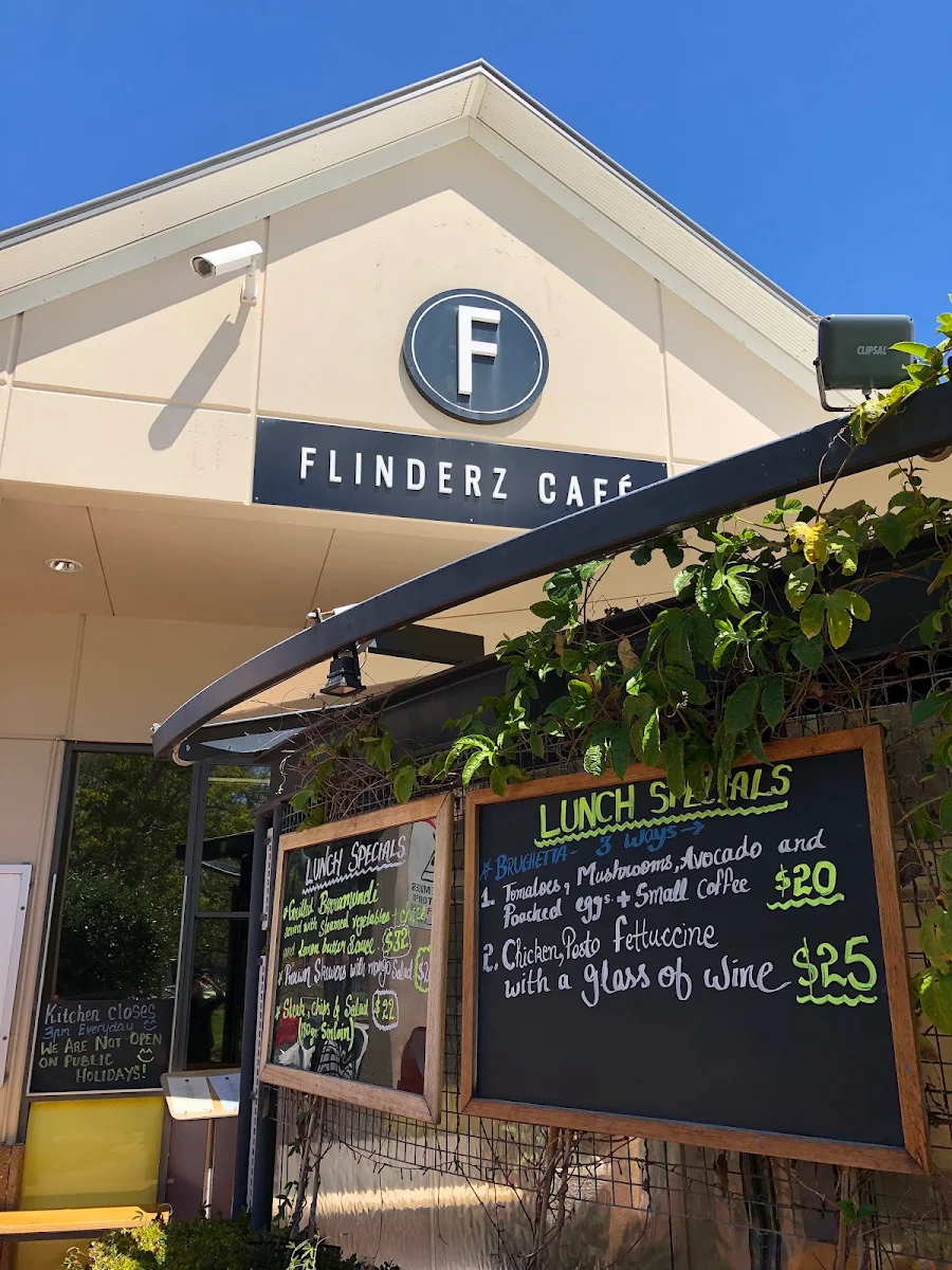 Menu, Flinderz Cafe & Restaurant