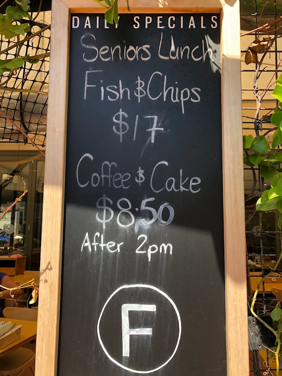 Menu, Flinderz Cafe & Restaurant