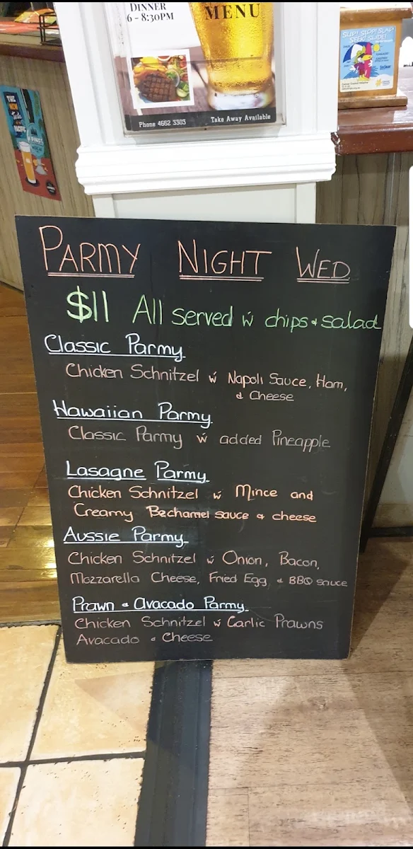 Menu, Criterion Hotel Dalby