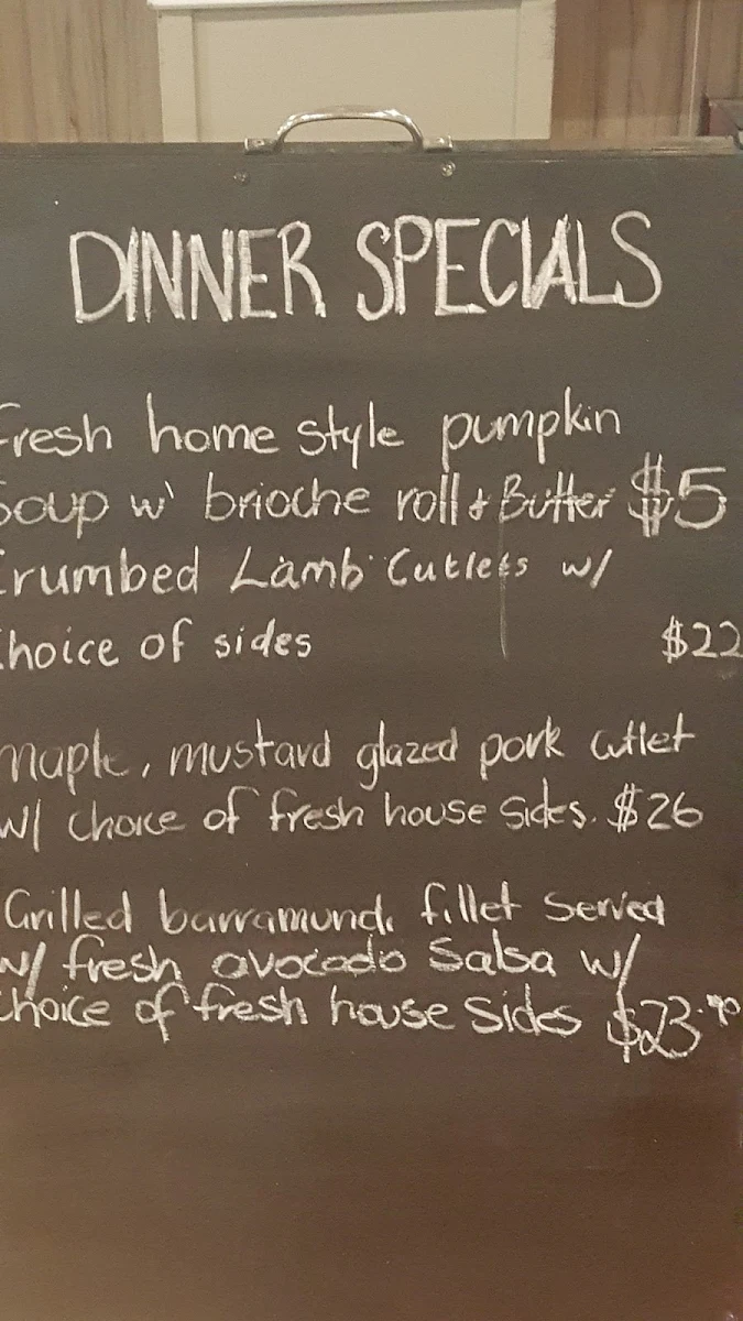 Menu, Criterion Hotel Dalby