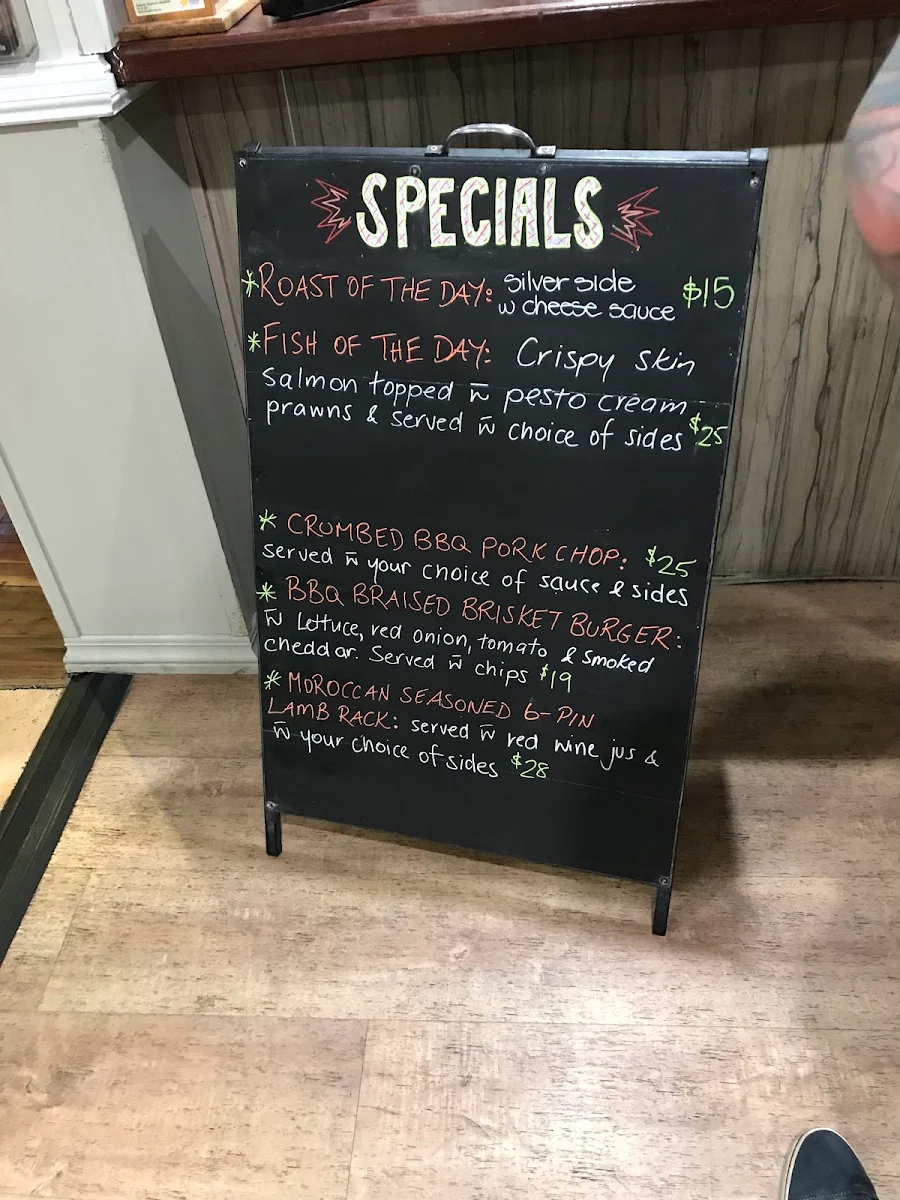 Menu, Criterion Hotel Dalby