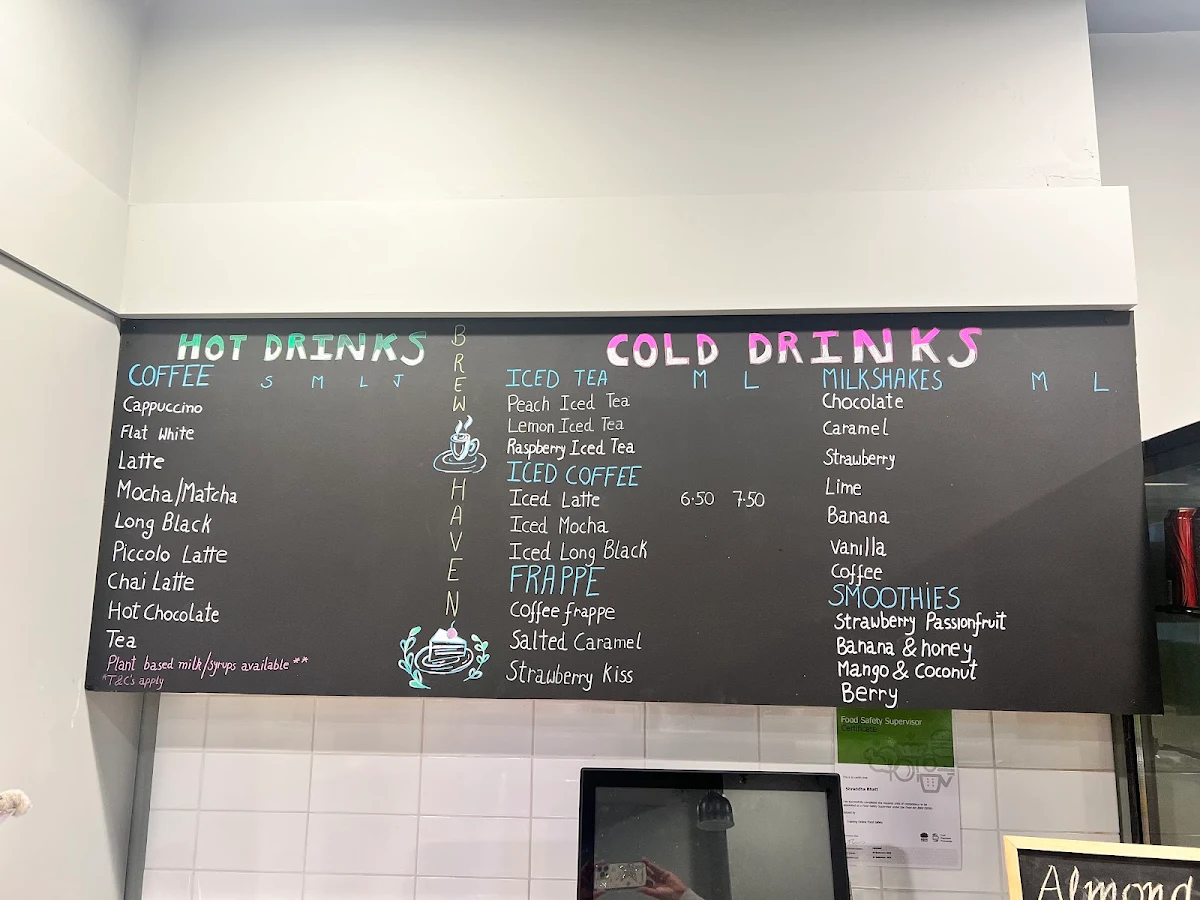 Menu, Brew haven