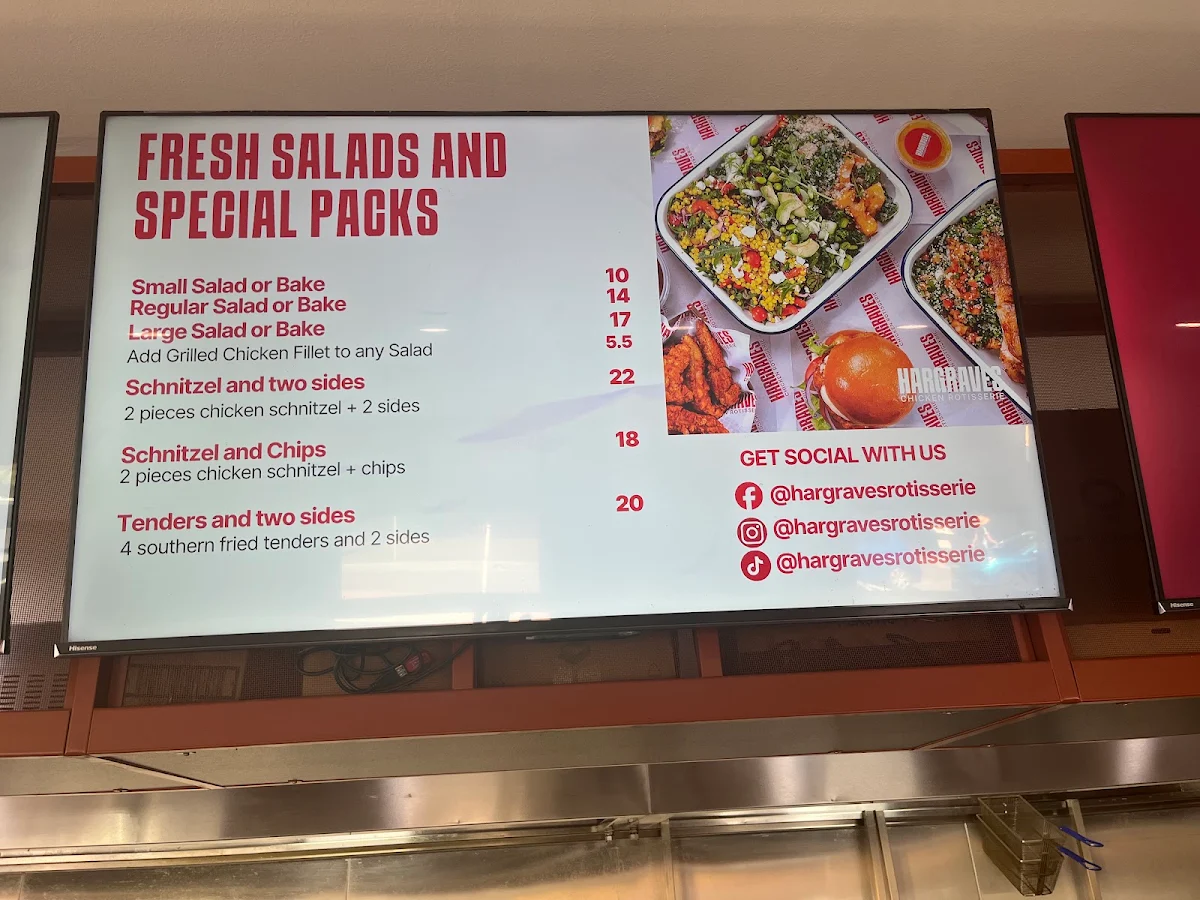 Menu, Hargraves Rotisserie