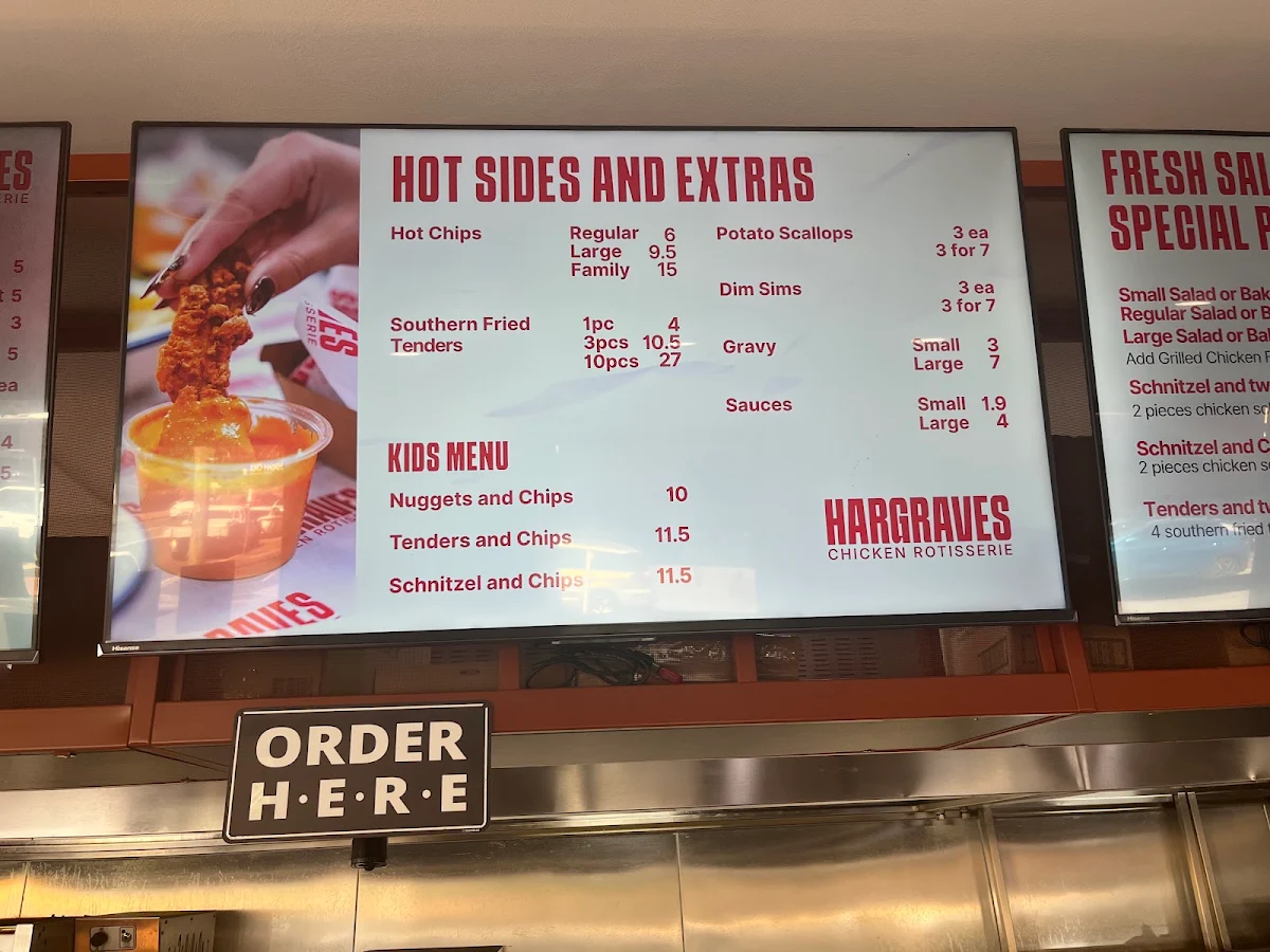 Menu, Hargraves Rotisserie