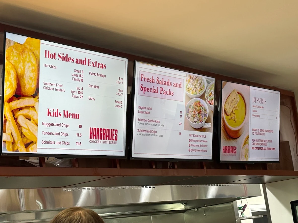 Menu, Hargraves Rotisserie