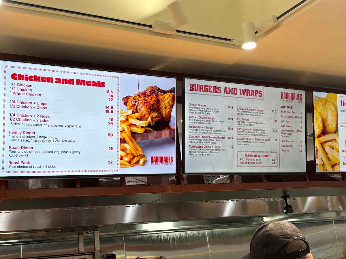 Menu, Hargraves Rotisserie