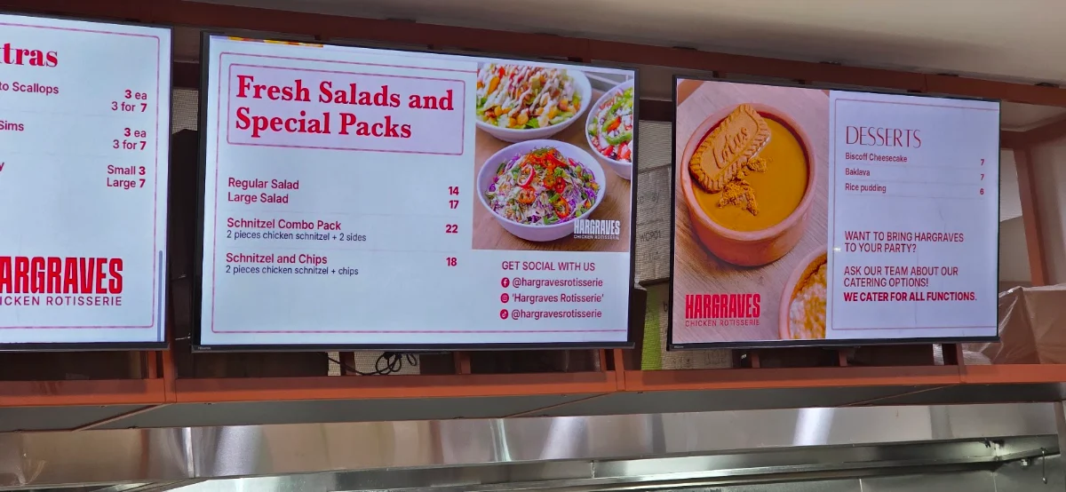 Menu, Hargraves Rotisserie