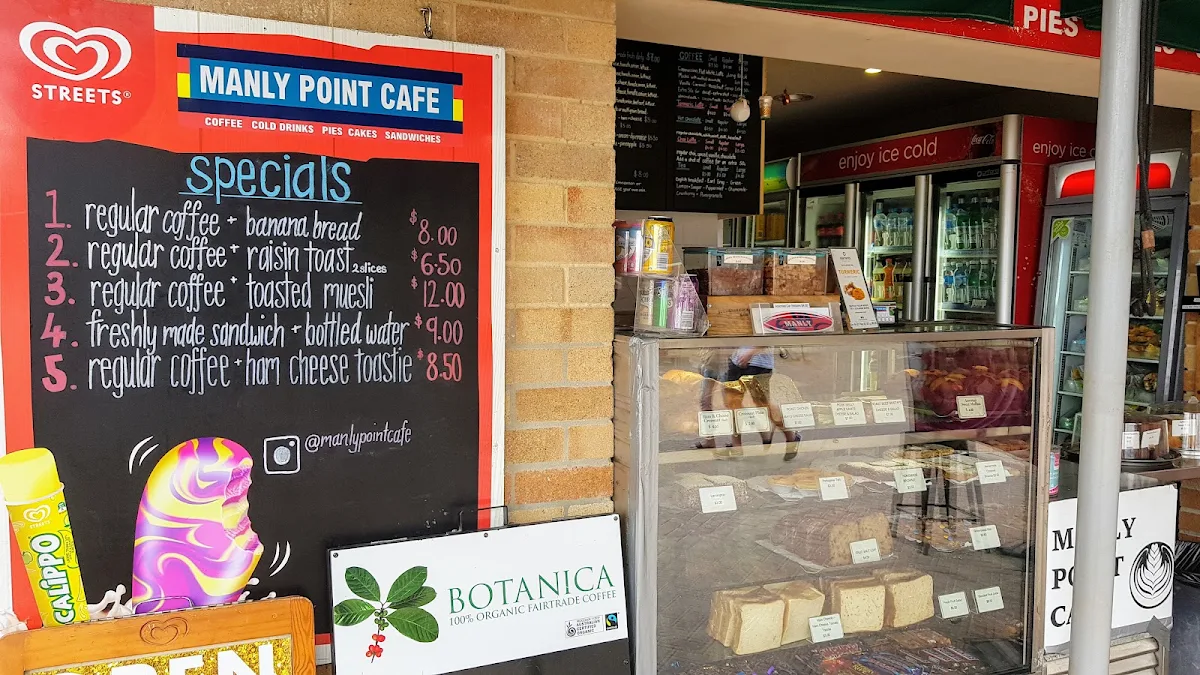 Menu, Manly Point Cafe
