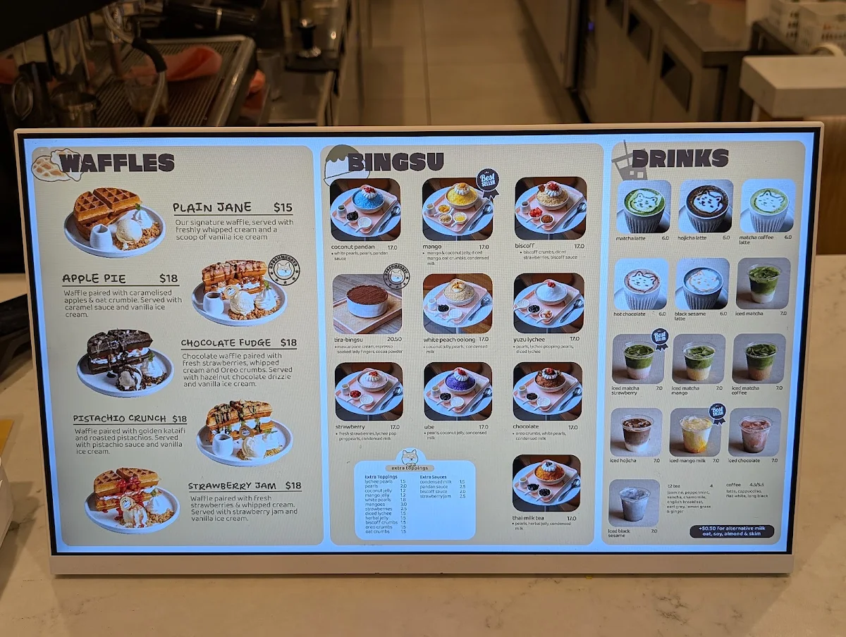 Menu, Bing Chillin