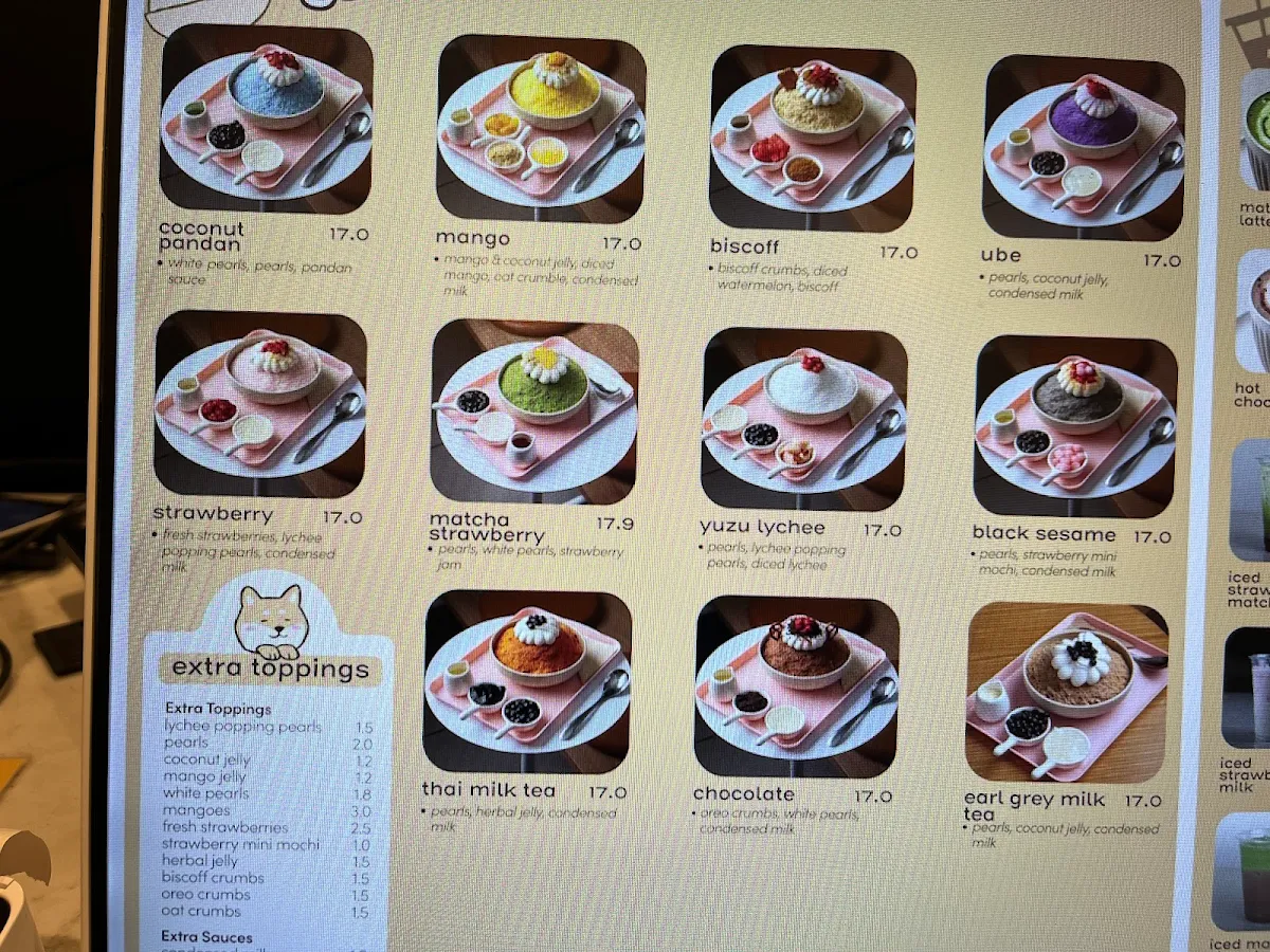 Menu, Bing Chillin