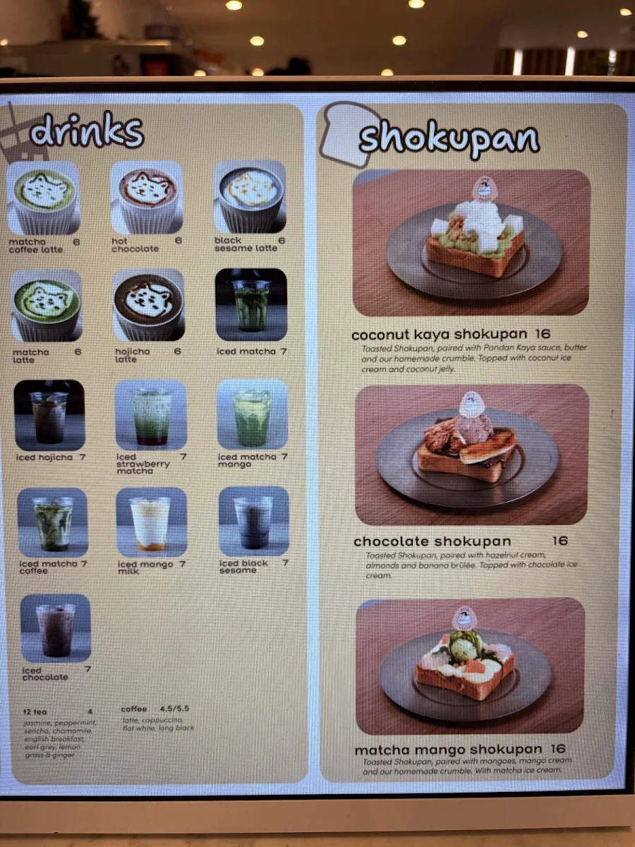 Menu, Bing Chillin