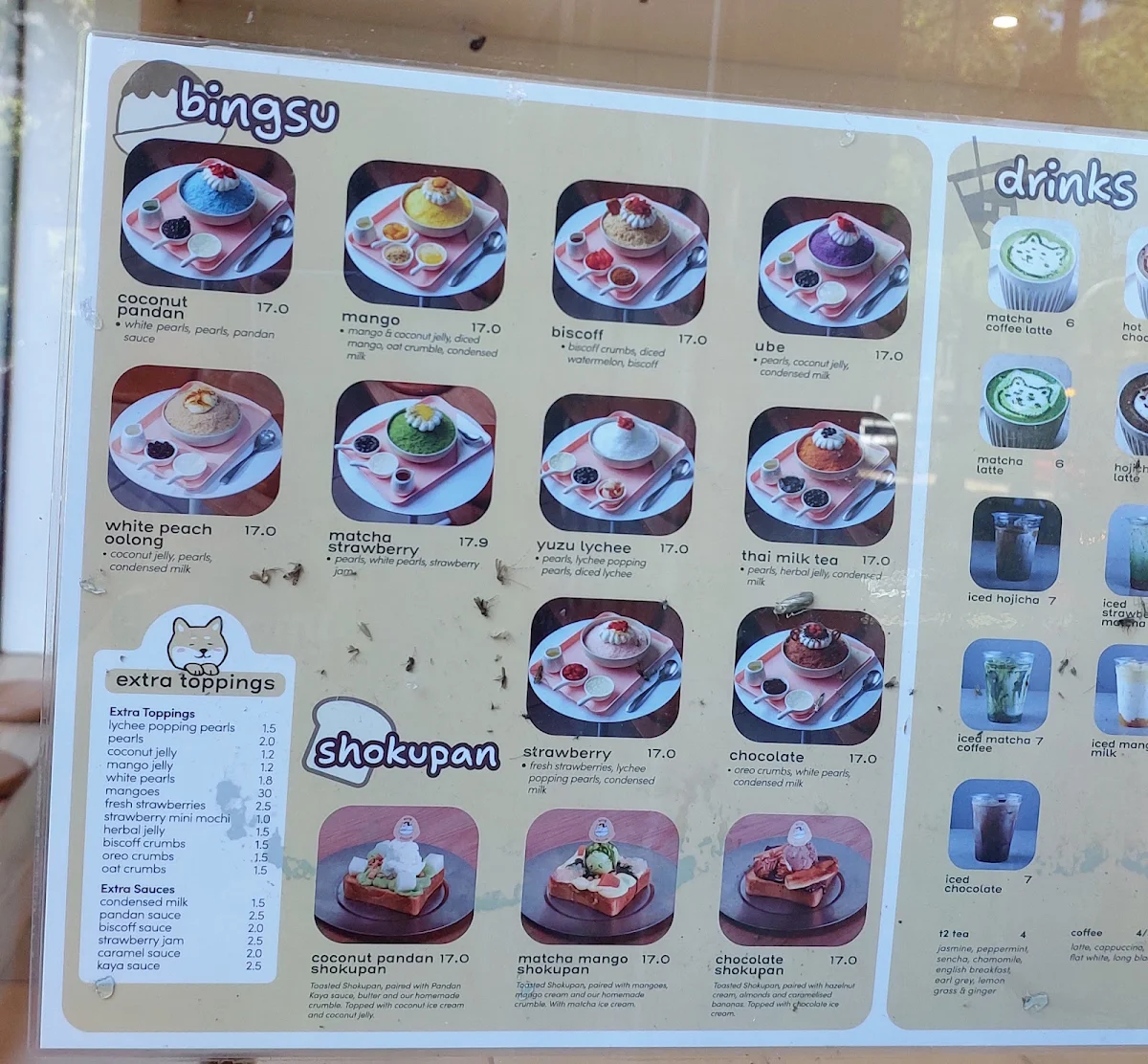 Menu, Bing Chillin