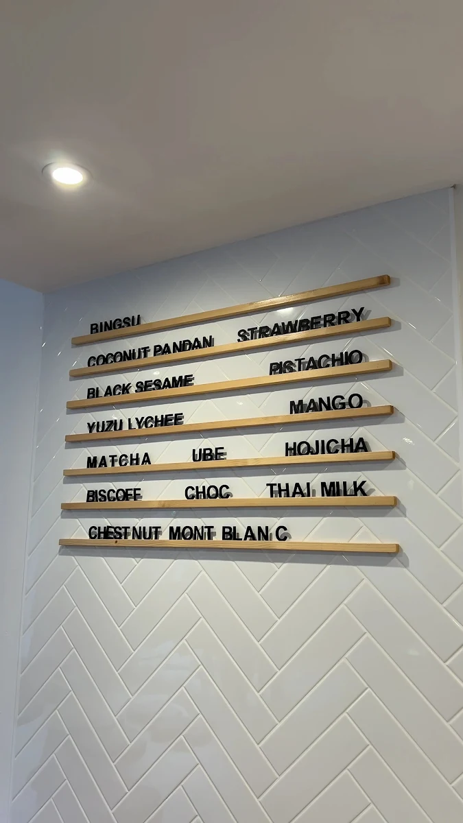Menu, Bing Chillin