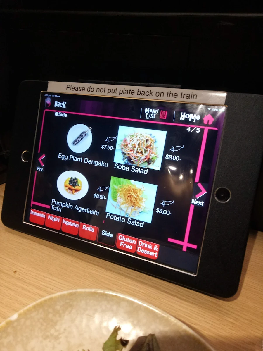 Menu, Kosaten