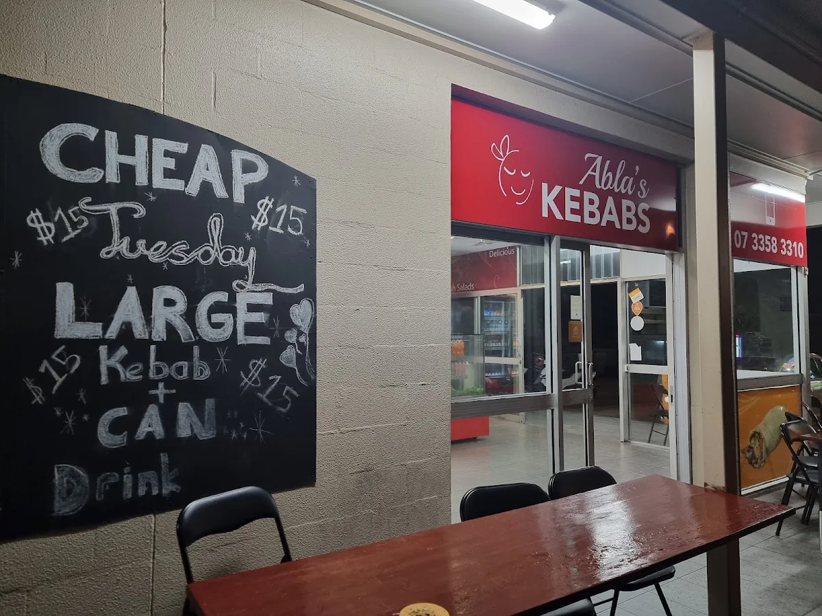 Menu, Abla’s Kebab & Chargrill