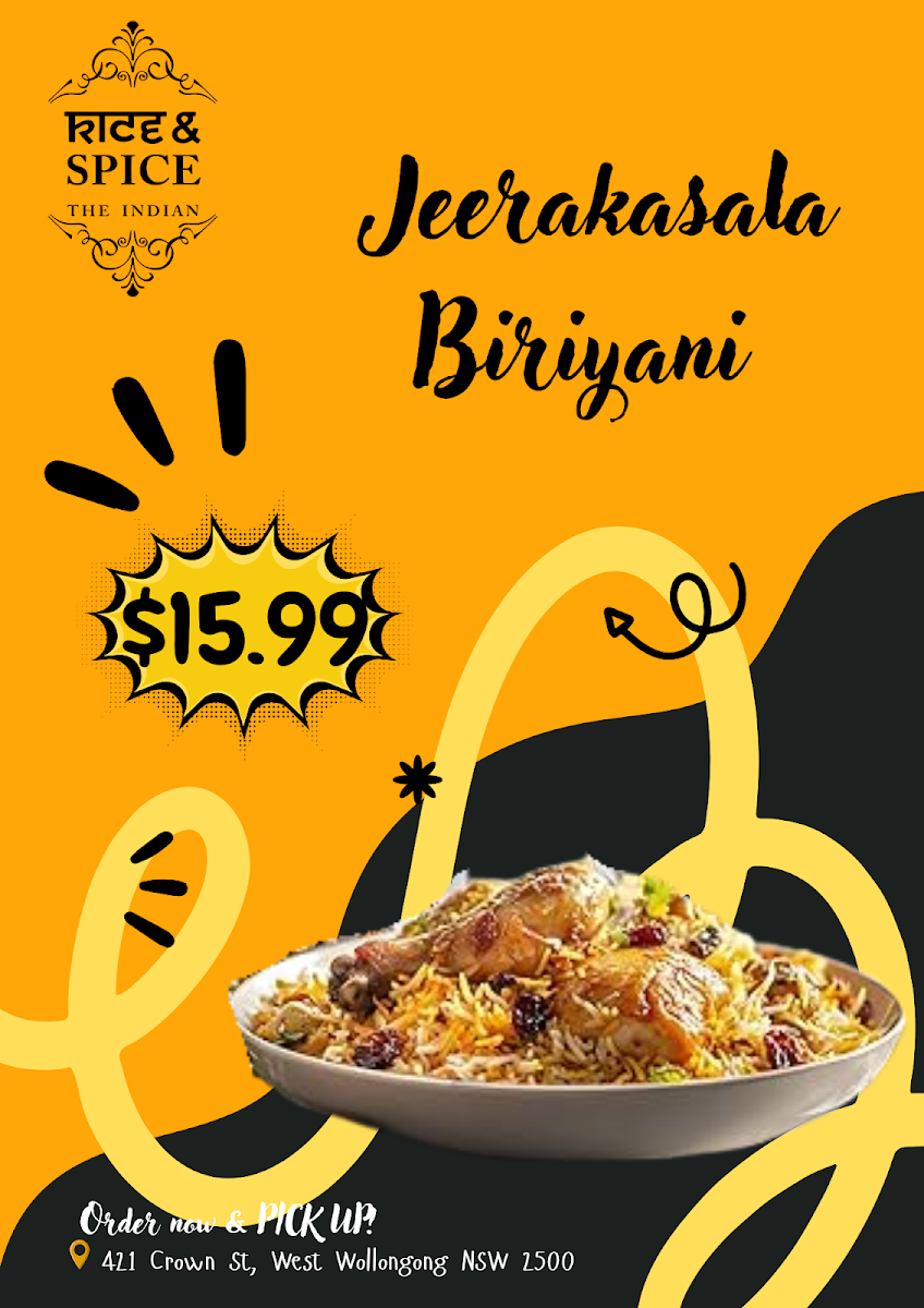 Menu, Rice and Spice