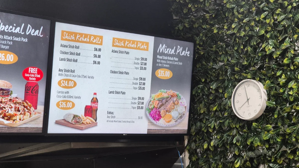 Menu, OZ Brothers Kebabs