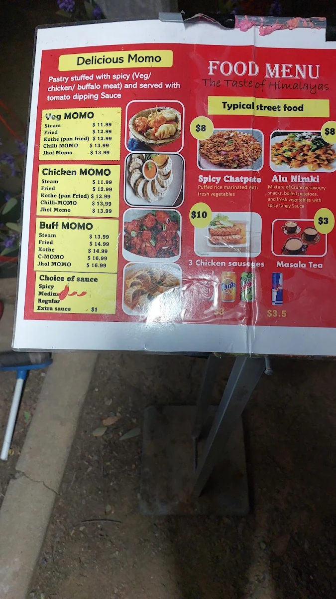 Menu, Bhok Laagyo Gungahlin