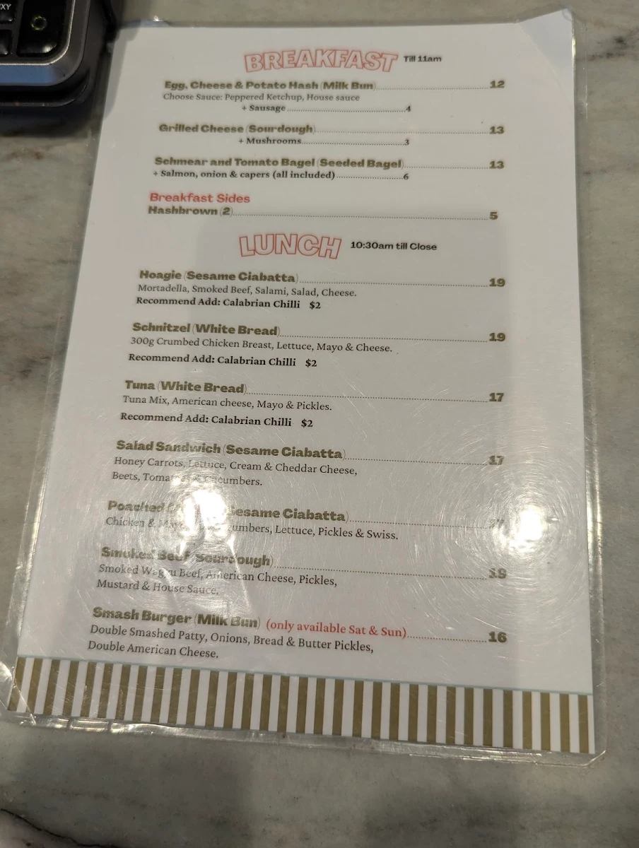 Menu, Self Raised Bread Shoppe