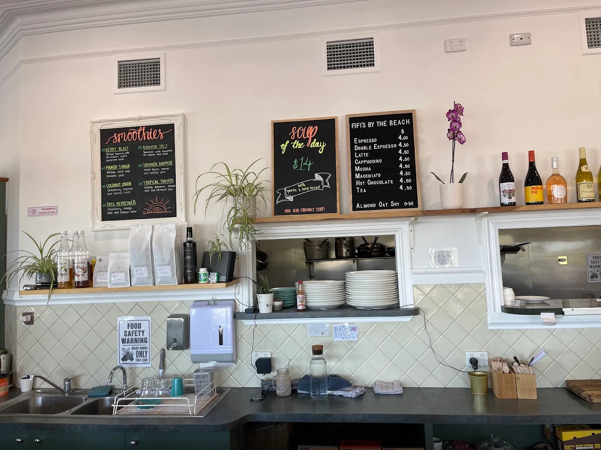 Menu, Fifi’s By The Beach