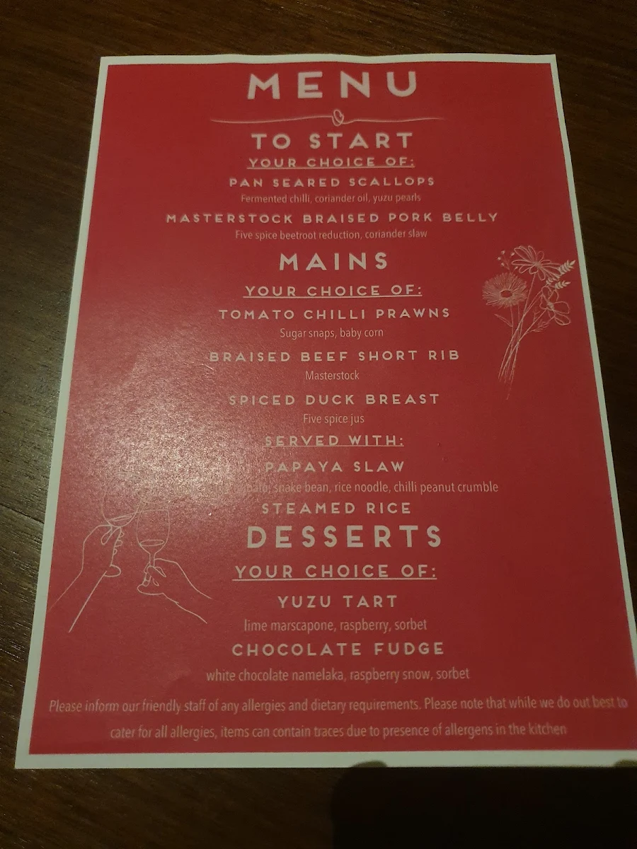 Menu, Sweetwater Rooftop Bar