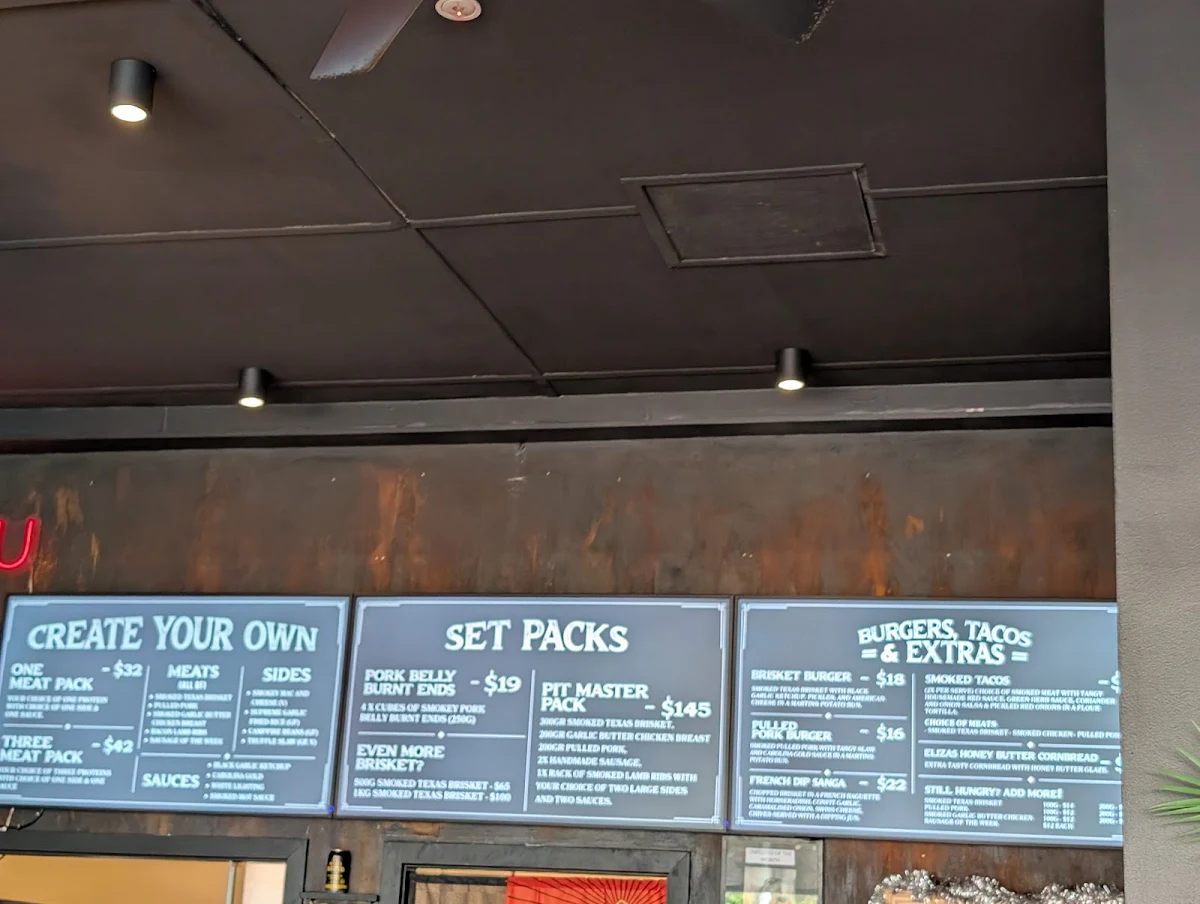 Menu, Wildfire Craft BBQ