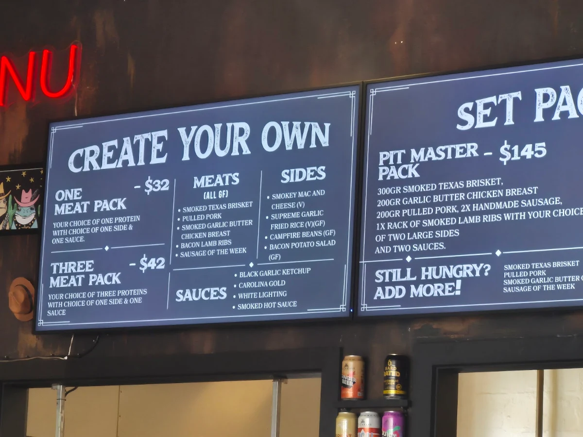 Menu, Wildfire Craft BBQ
