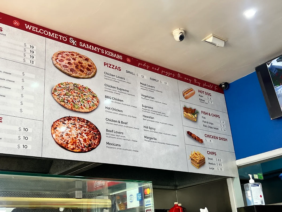 Menu, Sammy's Kebabs