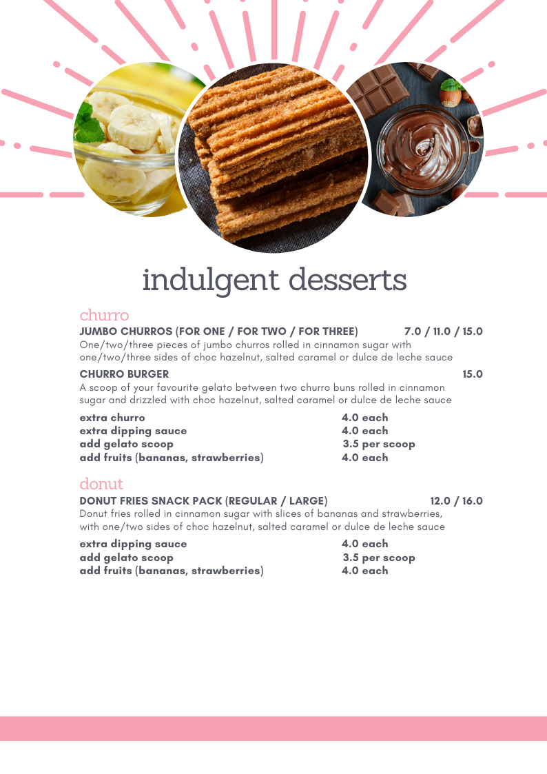 Menu, Mastika Gelato & Cafe