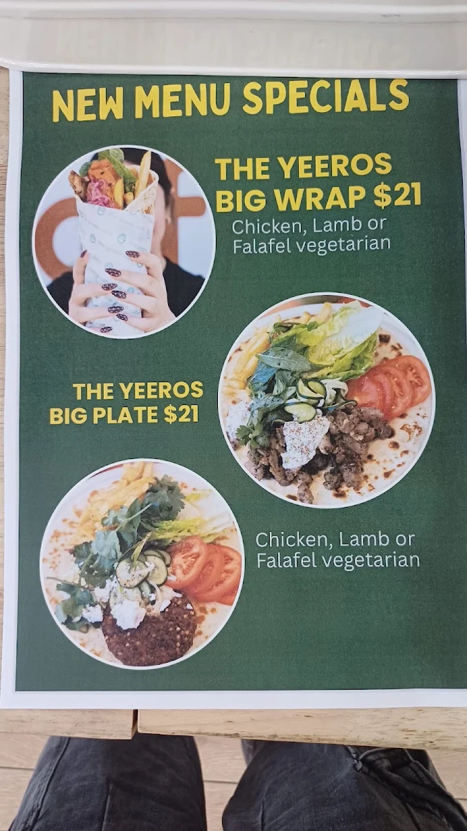 Menu, The Green Cafe
