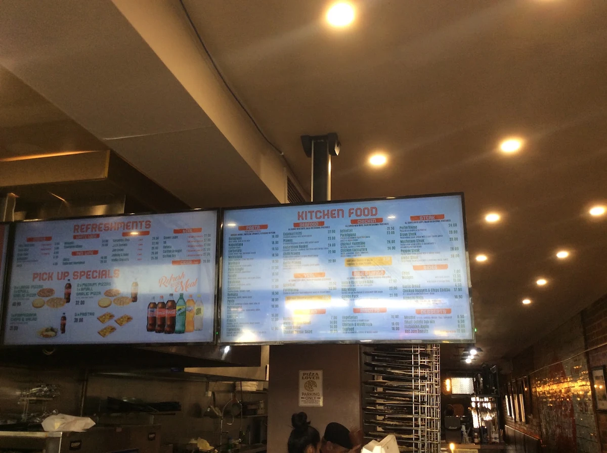 Menu, Lipari Pizza & Pasta Boronia