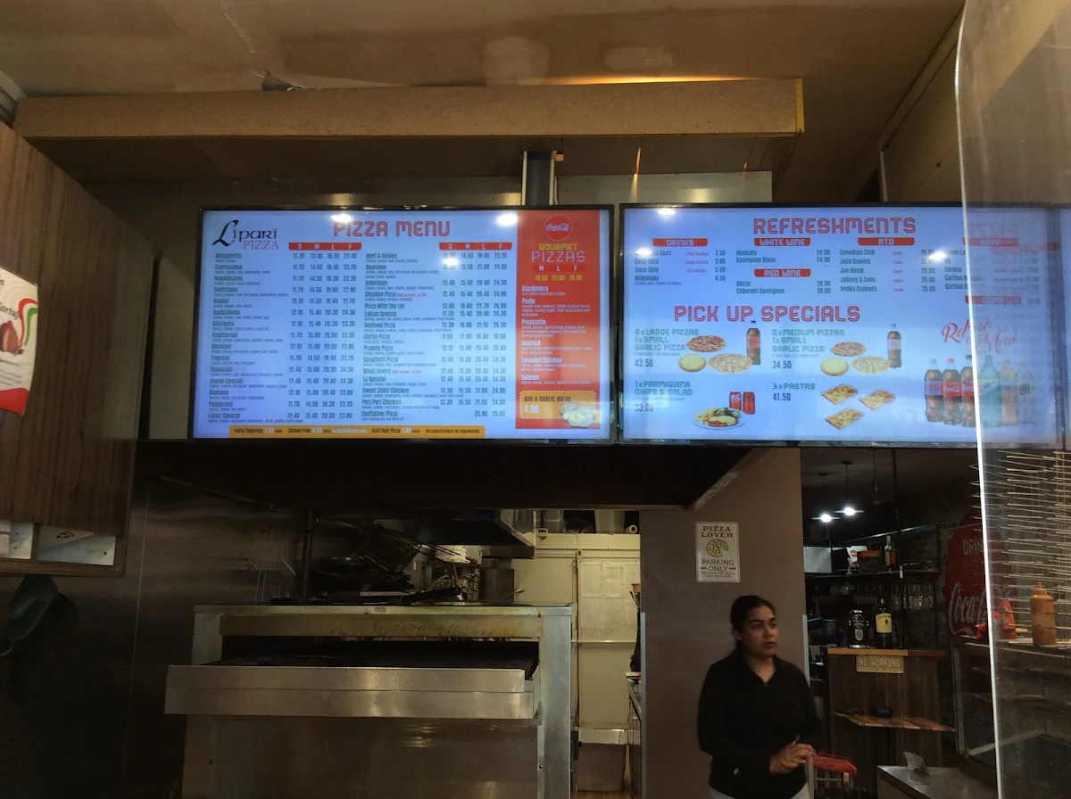 Menu, Lipari Pizza & Pasta Boronia