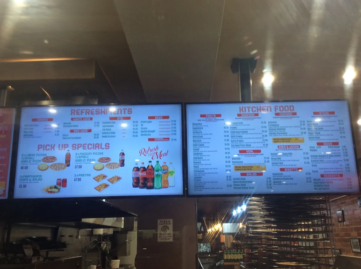 Menu, Lipari Pizza & Pasta Boronia