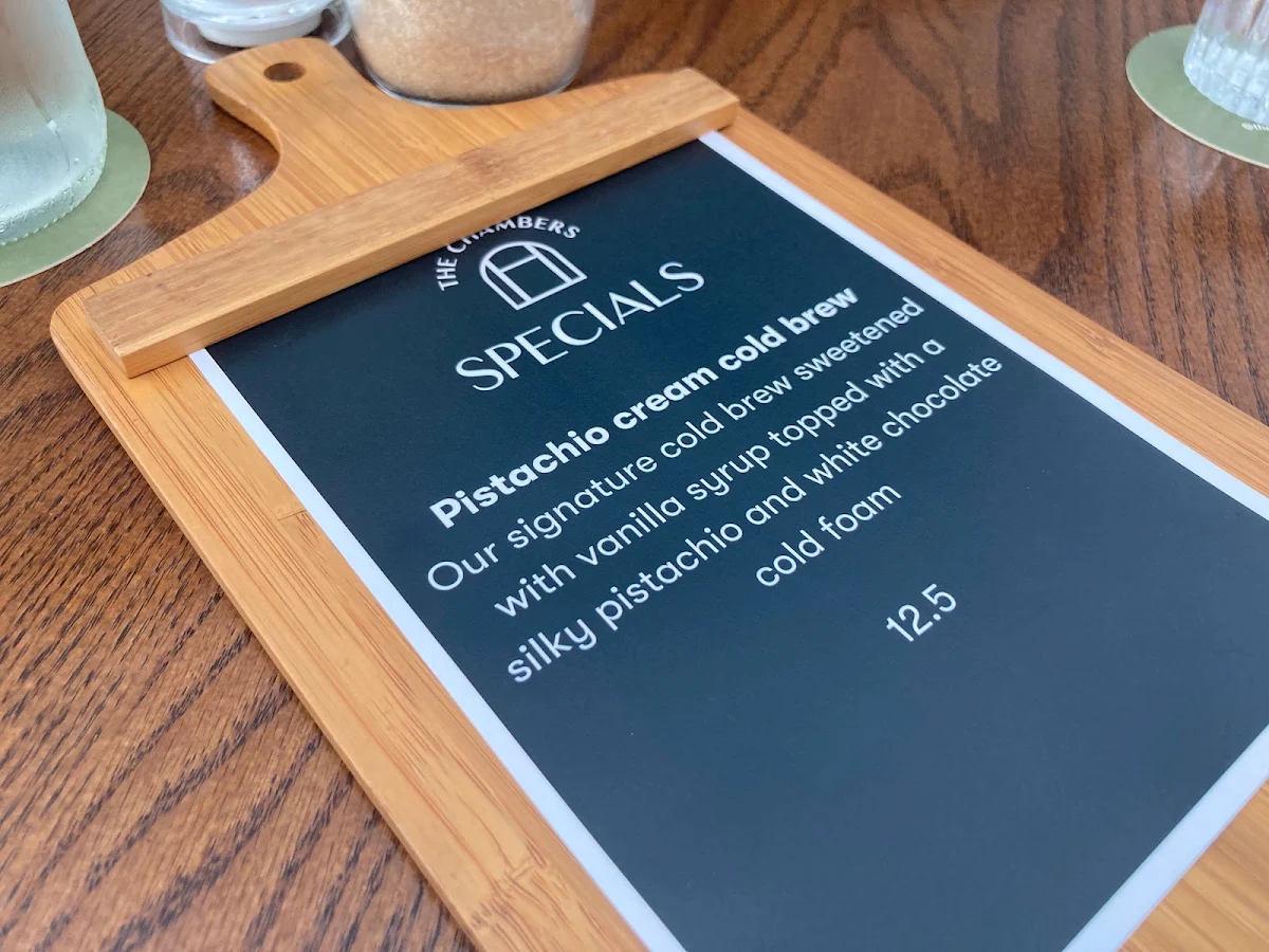 Menu, The Chambers