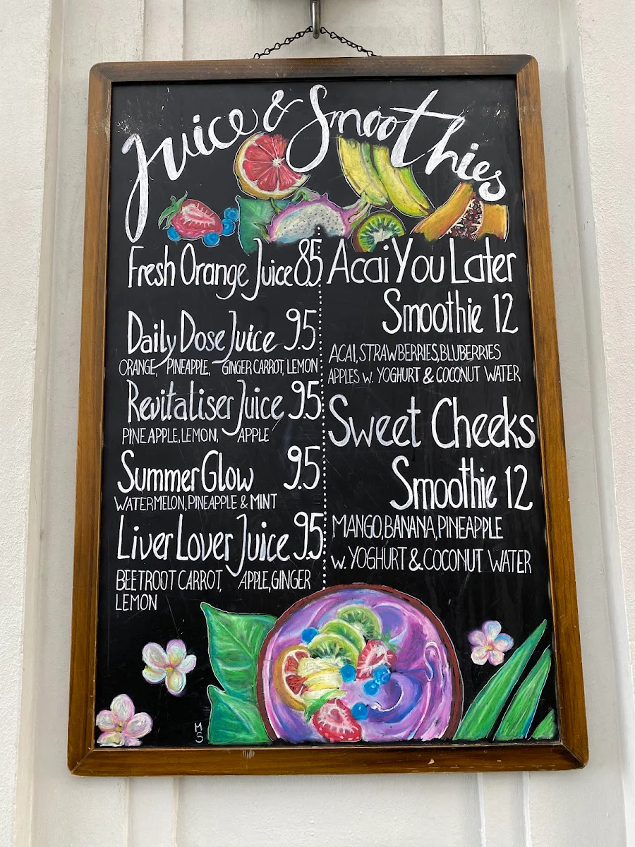 Menu, The Chambers
