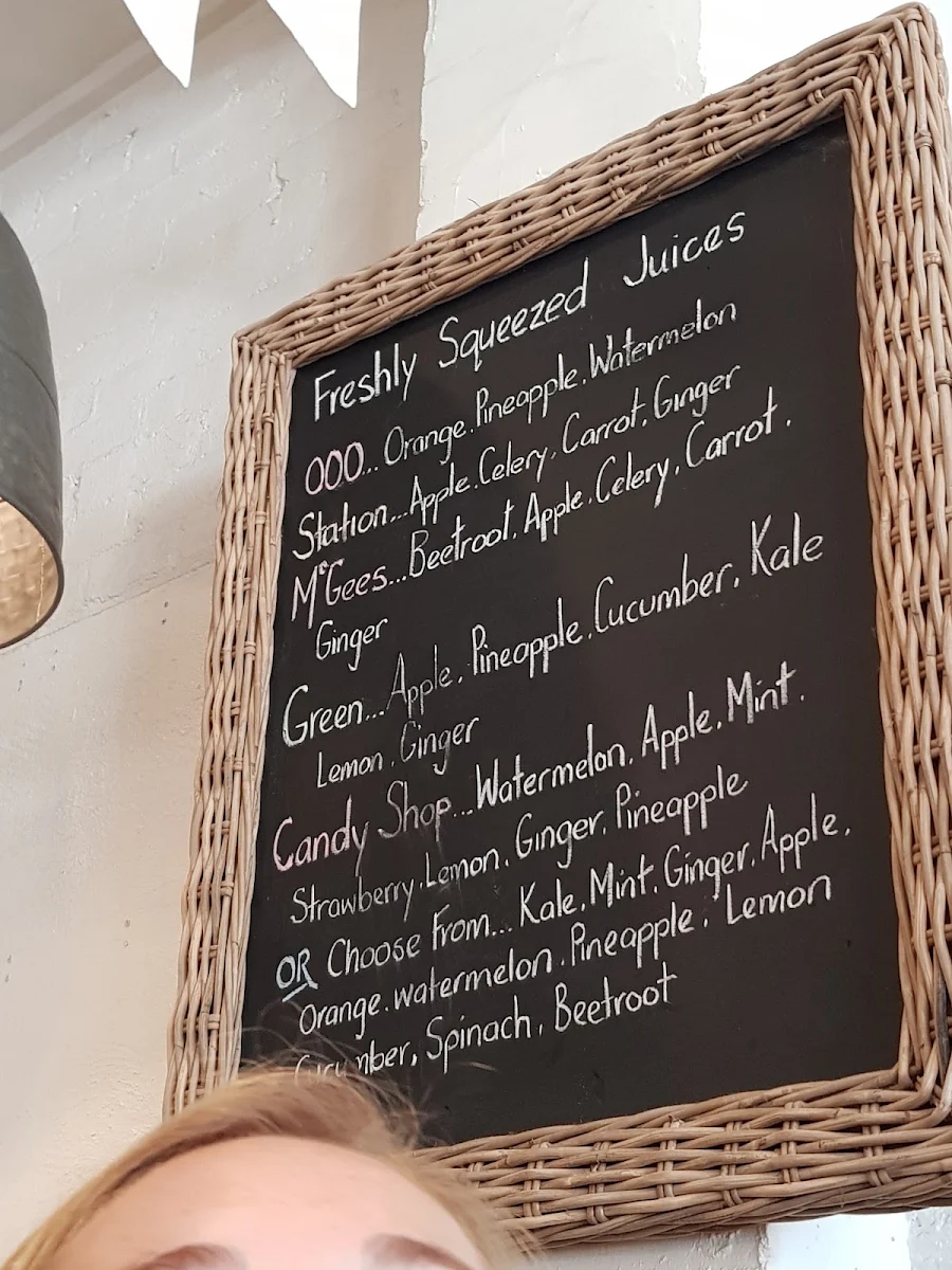Menu, Station Coffee House