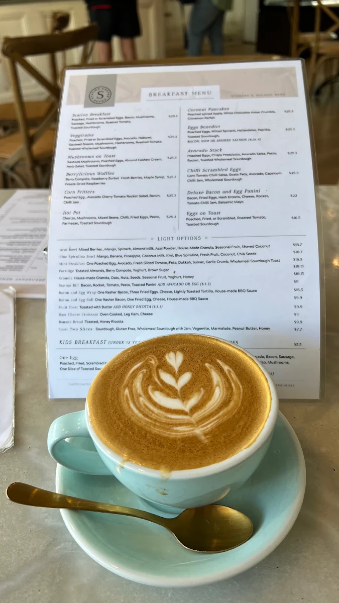 Menu, Station Coffee House