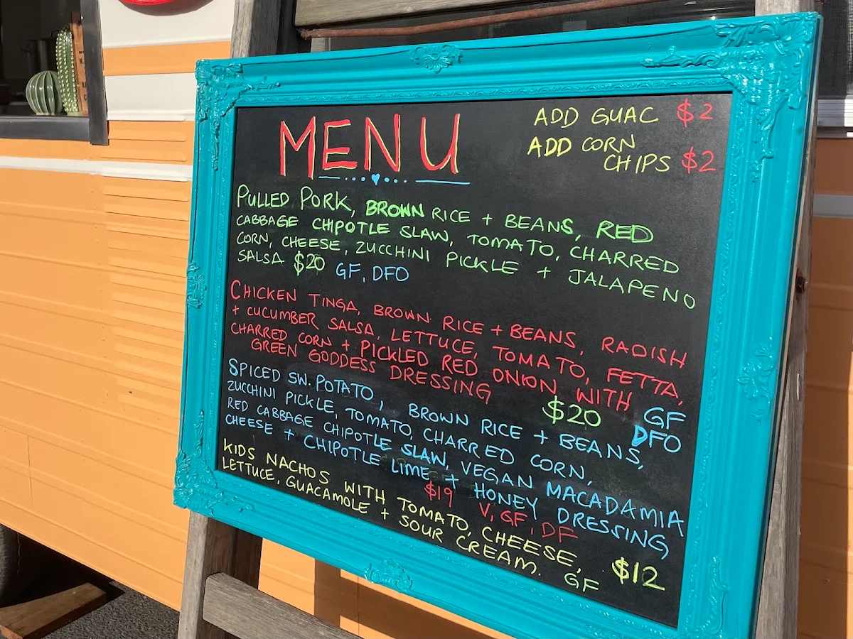 Menu, Frankly Mexican Beechworth